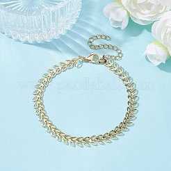Bracelet chaîne en alliage d'épis&nbsp;BJEW-TA00404