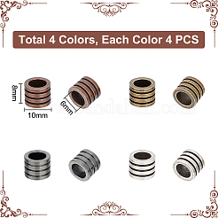 16 pieza de cuentas de acero inoxidable 304 de 4 colores&nbsp;STAS-UN0050-25