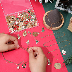 Weihnachtsthema DIY 304 Edelstahlketten Armband/Halsketten Herstellungskits&nbsp;DIY-SP0006-04