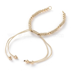 Verstellbares Armband aus geflochtener Polyesterschnur&nbsp;AJEW-JB00892