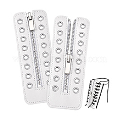Inserciones de cremallera de cuero con cordones para zapatos&nbsp;DIY-WH0700-47A