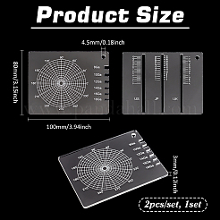 1 Satz Messwerkzeuge für Fingerringe aus Acryl&nbsp;TOOL-BC0003-16