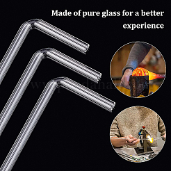 Tube en verre transparent&nbsp;AJEW-WH0235-84