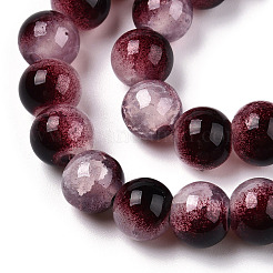 Perles de verre imitation jade à craqueler&nbsp;DGLA-T003-6mm-14