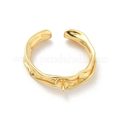 Sertissage de bague de manchette ouverte à cheville en laiton&nbsp;LS-KK-G518-08G-03