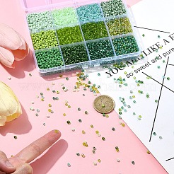 DIY-Sets zur Schmuckherstellung von Armbändern aus runden Glasperlen&nbsp;DIY-YW0010-35