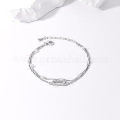 Bracciali multifilo con catena a maglie in ottone&nbsp;AC9021-2