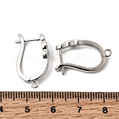 Herzförmige Ohrringrohlinge aus Messing&nbsp;KK-A289-08P