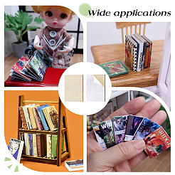 50 Stück selbstklebendes Mini-Holzbuch (leer)&nbsp;DIY-PH0036-06