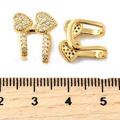 Messing Micro Pave klare Zirkonia Manschette Ohrringe&nbsp;EJEW-K309-02G