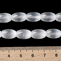 Fili di perline di selenite naturale color macaron&nbsp;G-B102-A01-09