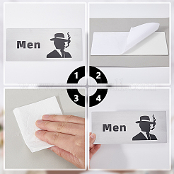 2 cartello per toilette in alluminio per uomini&nbsp;AJEW-WR0003-26B