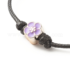 Bracelet cordon perlé émail acrylique fleur de prunier&nbsp;BJEW-JB07851