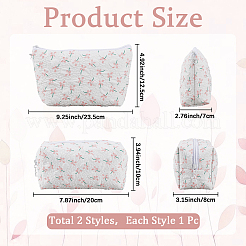 2 stücke 2 arten tragbare reise polyester kosmetische reißverschluss lagerung kupplung taschen&nbsp;ABAG-CY0001-01B