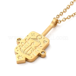 Collana pandant in acciaio inossidabile 304 per uomo e donna&nbsp;NJEW-O126-02G-01