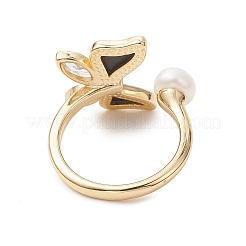 Bague manchette papillon en laiton&nbsp;RJEW-JR00996