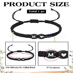 1 pulsera trenzada con cordón de nailon ajustable para mujeres y hombres&nbsp;BJEW-LP0001-31A-M