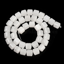 Natürliche weiße Jade perlen Stränge&nbsp;G-G275-D17-10x10mm