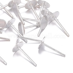 925 apprêt pour boucles d'oreilles à tige plate en argent sterling&nbsp;STER-K167-045E-S