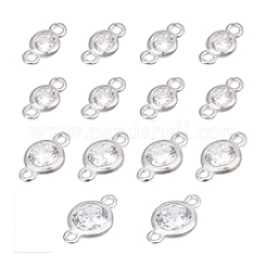 14 Stück 3 Stile 925 Sterling Silber Micro Pave klare Zirkonia Verbinder Verbinder&nbsp;STER-PH0003-02