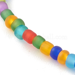 Set di braccialetti elasticizzati con perline di semi di vetro rotondi 7 pz 7 stili&nbsp;BJEW-JB06327