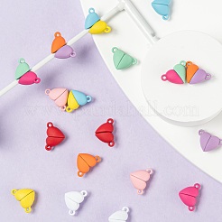 18 set di fermagli magnetici in lega verniciata a spruzzo di 9 colori con passanti&nbsp;FIND-LS0001-65