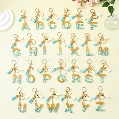 Porte-clés pendentif en résine époxy transparente&nbsp;KEYC-FS00022-26