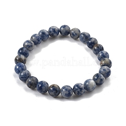 Natürliche blaue Fleck Jaspis Perlen Stretch-Armbänder&nbsp;BJEW-Q692-35-8mm