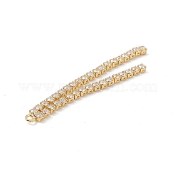 Chaînes de tasse en laiton strass pompon gros pendentifs&nbsp;KK-P227-11G