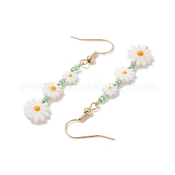 2 paar 2 arten blume natürliche süßwasser shell ohrhänger & baumeln ohrring-sets&nbsp;EJEW-JE06338