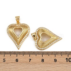 Messing micro pave klare zirkonia anhänger&nbsp;ZIRC-I367-13G-05