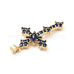 Cremagliera placcatura micro ottone spianare pendenti zirconi&nbsp;KK-E060-14G