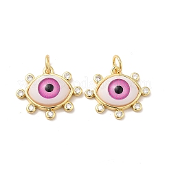 Pendentifs en laiton zircon cubique transparent&nbsp;ZIRC-E006-04G-02