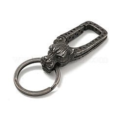 Accessoires en acier inoxydable chirurgical 316 de style tibétain avec porte-clés en acier inoxydable 304&nbsp;FIND-Q101-10AS-02