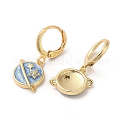 Orecchini pendenti a leva in ottone dorato Planet Golden&nbsp;EJEW-L268-034G-02