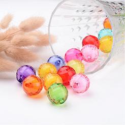 Mischfarbe stämmig Bubblegum-Perlen&nbsp;X-TACR-S086-20mm-M