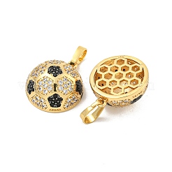 Porte micro ouvrent pendentifs zircone cubique en laiton de placage&nbsp;KK-P277-05G