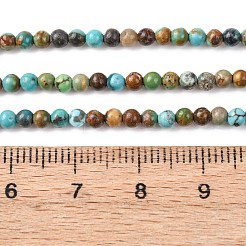 Fili di perle naturali di turchese africano (diaspro)&nbsp;G-K366-G01-3mm