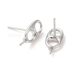 925 Ohrstecker aus rhodiniertem Sterlingsilber&nbsp;STER-M114-15P