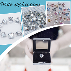 2 Stück 2 Stile Edelstahl-Präsentationsboxen für lose Diamanten und Edelsteine&nbsp;CON-GA0001-24MP