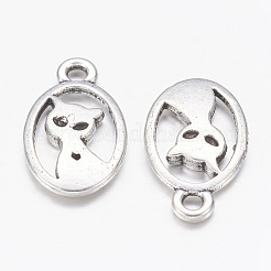 Colgantes de gatito de aleación de estilo tibetano&nbsp;X-TIBEP-R219-AS-LF