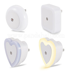 3 pz 3 stili ABS sensore di luce notturna a LED in plastica&nbsp;AJEW-TA0003-03
