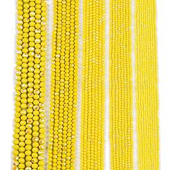 Electroplate opaco colore solido perle di vetro fili&nbsp;X-EGLA-A044-P6mm-L04