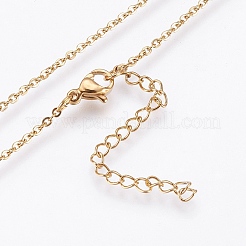 Collane con ciondolo in acciaio inossidabile 304&nbsp;NJEW-P224-11G
