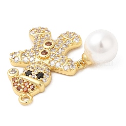 Placage en rack pendentifs en zircone cubique pavés de laiton&nbsp;KK-R150-16G