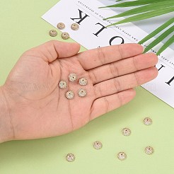 Demi apetalous round / dôme micro cuivres ouvrent zircone cubique caps&nbsp;X-ZIRC-D062-G