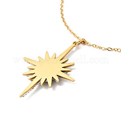 Collana con ciondolo sole in strass con catene a trecce&nbsp;NJEW-P229-02G