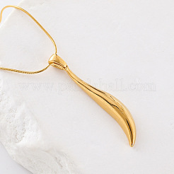 Élégants colliers pendentifs en forme de larme en acier inoxydable pour cadeau&nbsp;JS4161