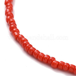 7 Stück 7 Farben Chakra-Schmuck Glas-Samenperlen-Halsketten-Set&nbsp;NJEW-JN03803