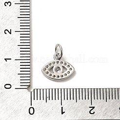 Micro cz ottone spianare zirconi fascino malocchio&nbsp;ZIRC-L018-10P